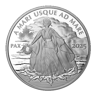 A picture of a Pièce Dollar de la paix en argent de 1 oz (2025)